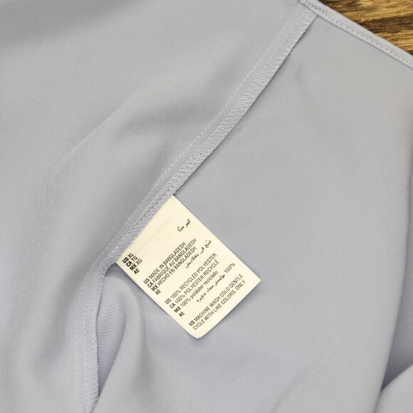 NEW State Of Day Womens Silk Touch Woven Pajama Shirt Top Eventide Blue XL - Picture 5 of 6